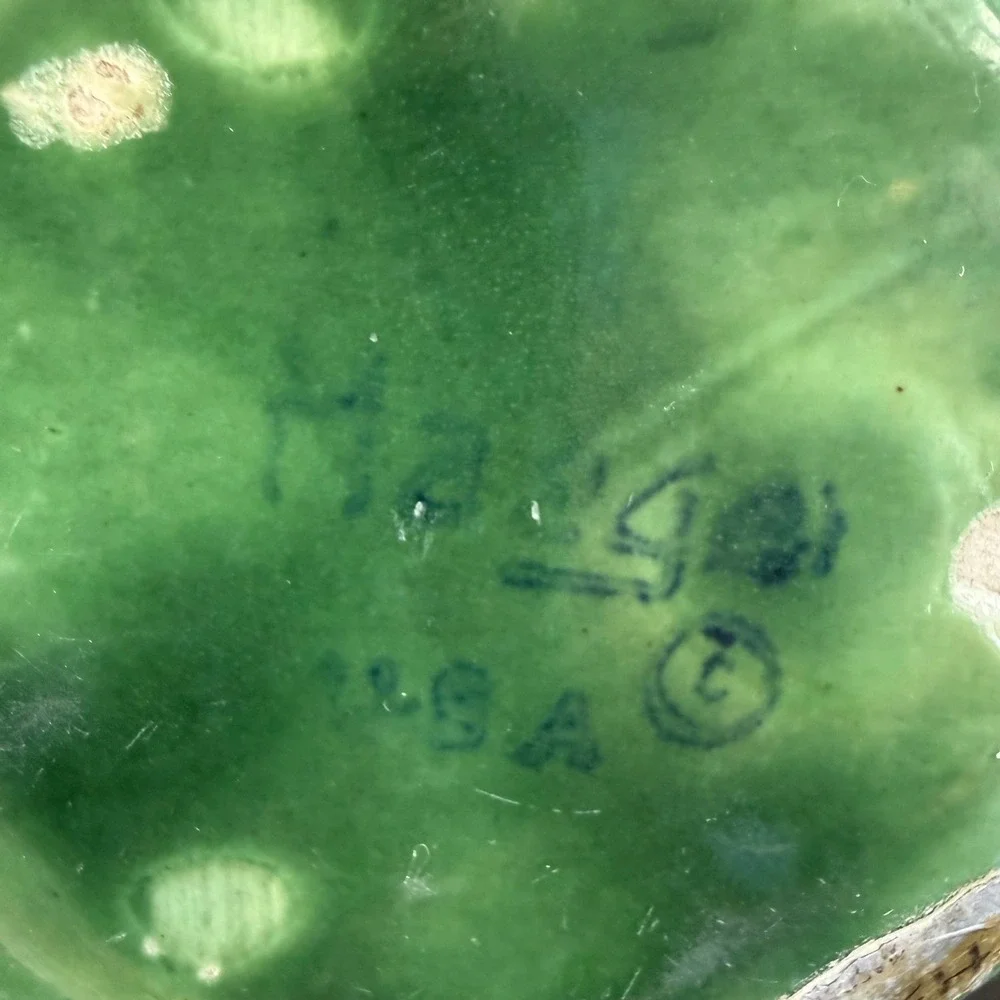 Vintage Haeger Pottery Green Drip Glaze Bud Vase USA Signed‎ Mid Century Modern
